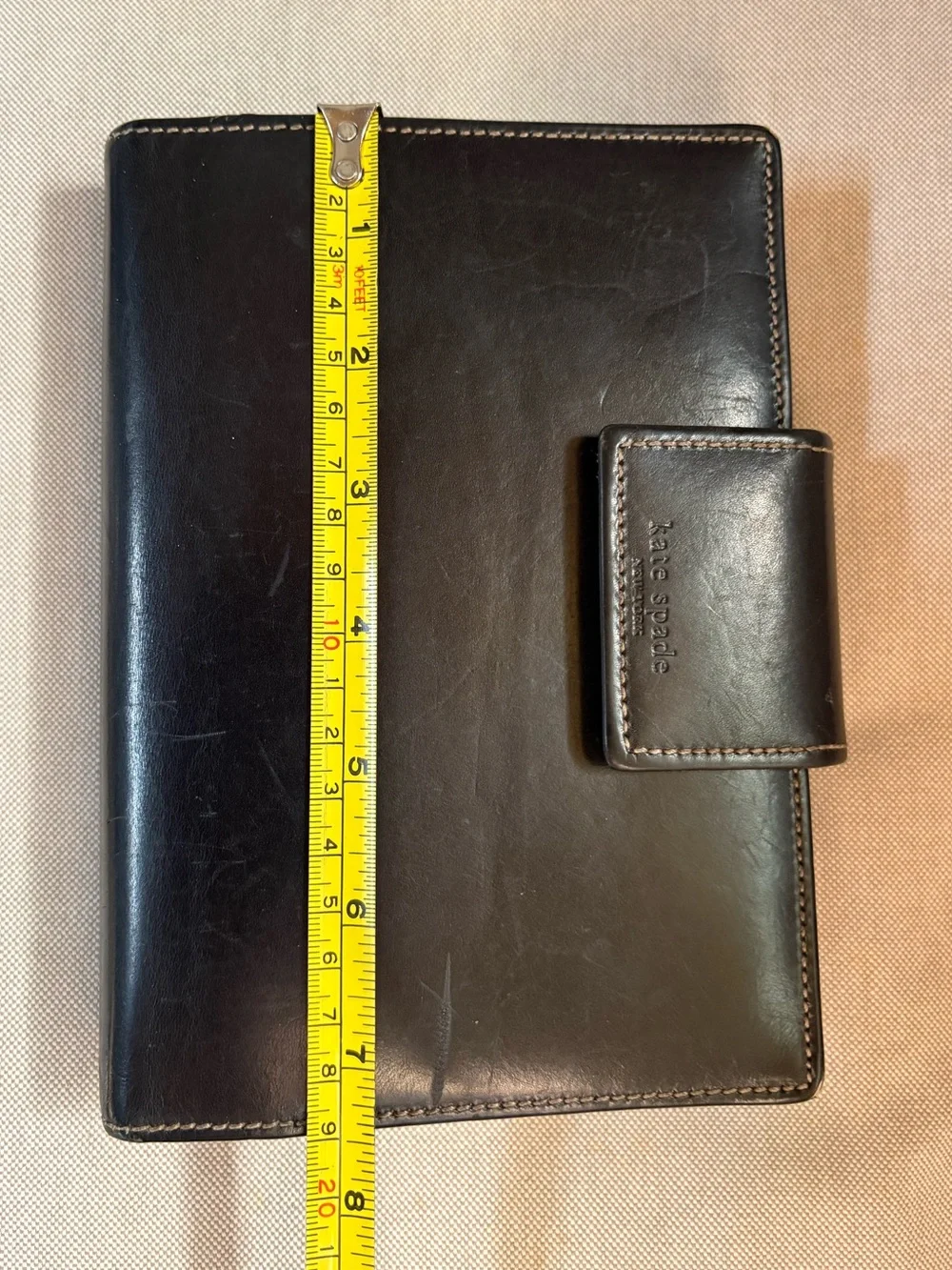 Kate Spade Black Leather Agenda Personal Planner